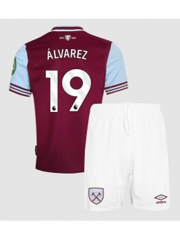 West Ham United Edson Alvarez #19 Replika Hemmakläder Barn 2024-25 Kortärmad (+ byxor)